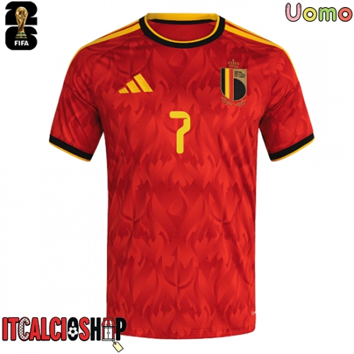 Belgio Kevin De Bruyne #7 Prima Maglia Mondiali 2026 Manica Corta